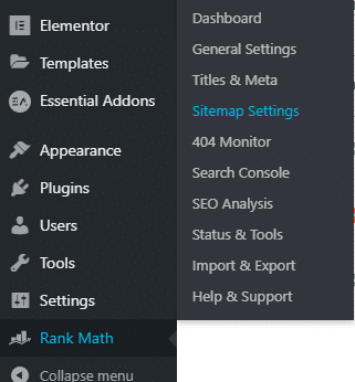 Rankmath Sitemap