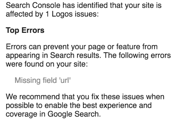 Logos missing URL